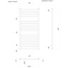 Полотенцесушитель электрический LEMARK BELLARIO П16 LM68116EBL 500x1100, левый/правый, черный
